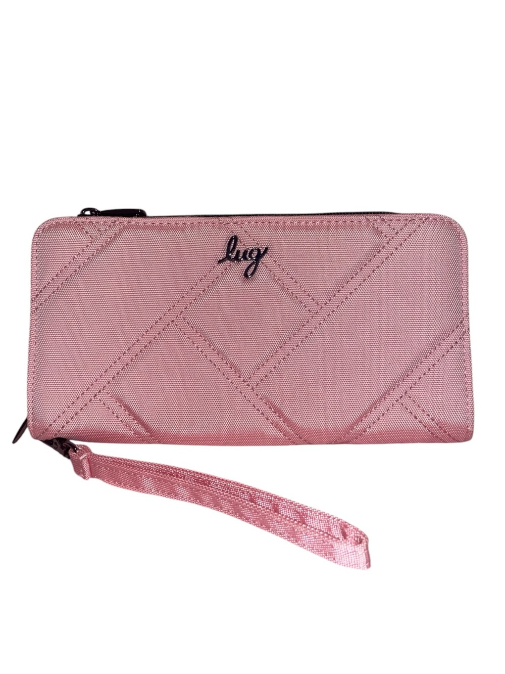 Lug quilted light pink wristlet
